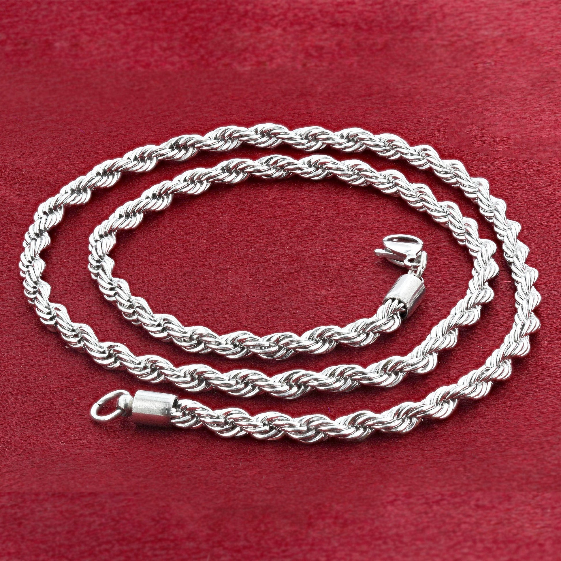 Men's Stainless Steel Rope Chain Necklace - Gem Avenue