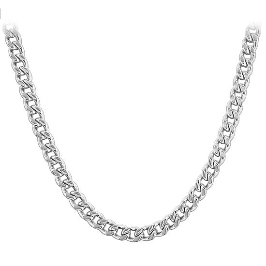 Stainless Steel Curb Link Chain Necklace - Gem Avenue