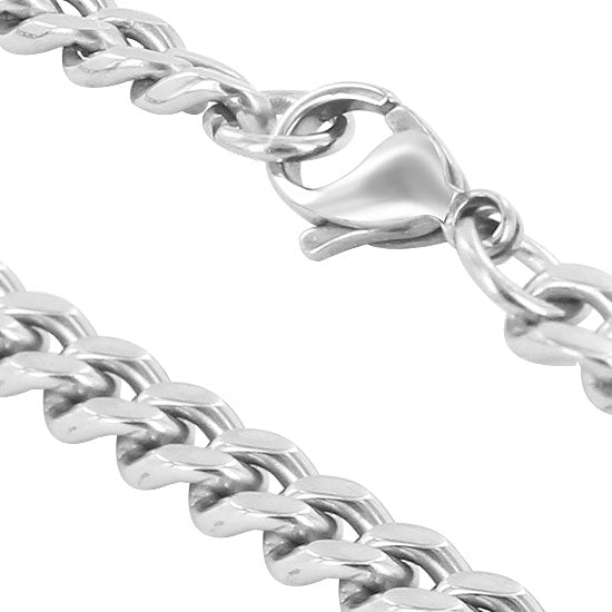 Stainless Steel Curb Link Chain Necklace - Gem Avenue
