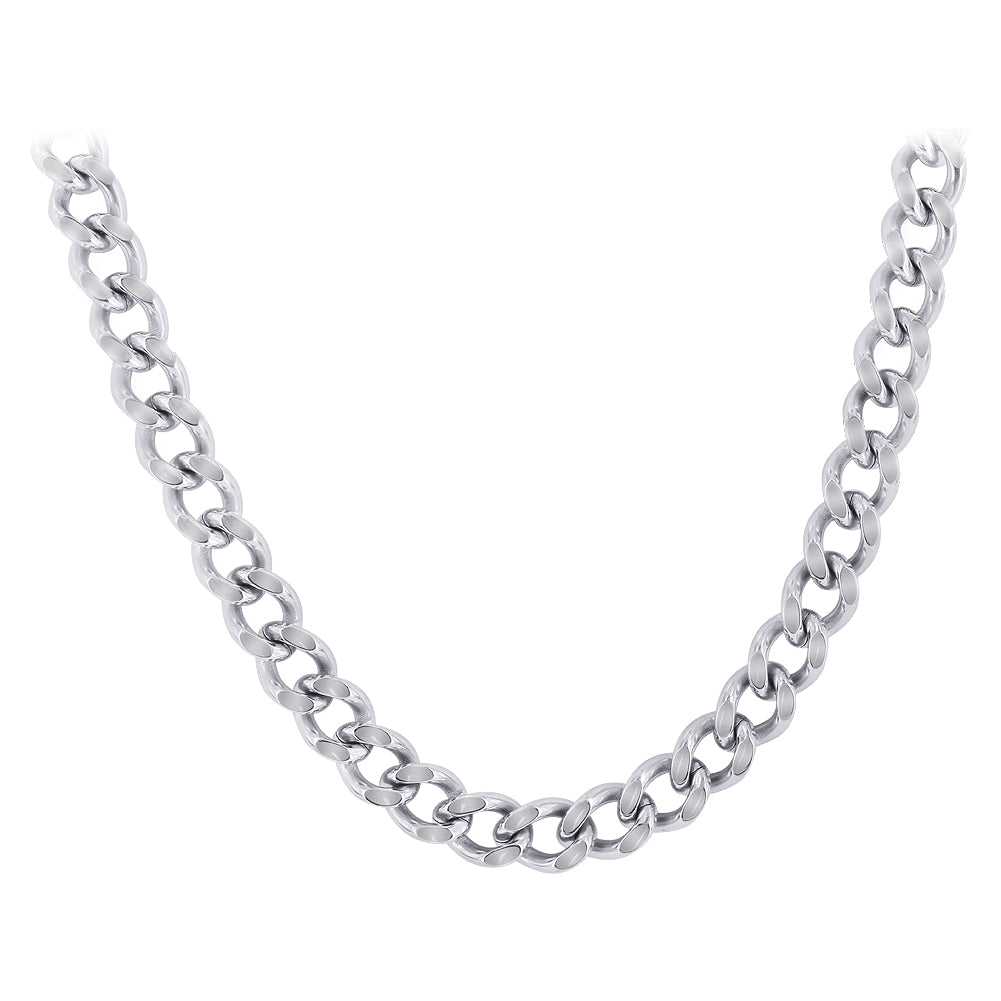 Men's Stainless Steel wide Curb Link Chain Necklace - Gem Avenue