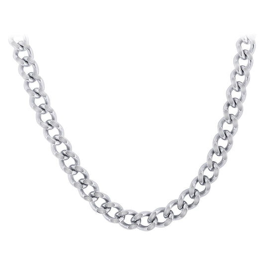 Men's Stainless Steel wide Curb Link Chain Necklace - Gem Avenue