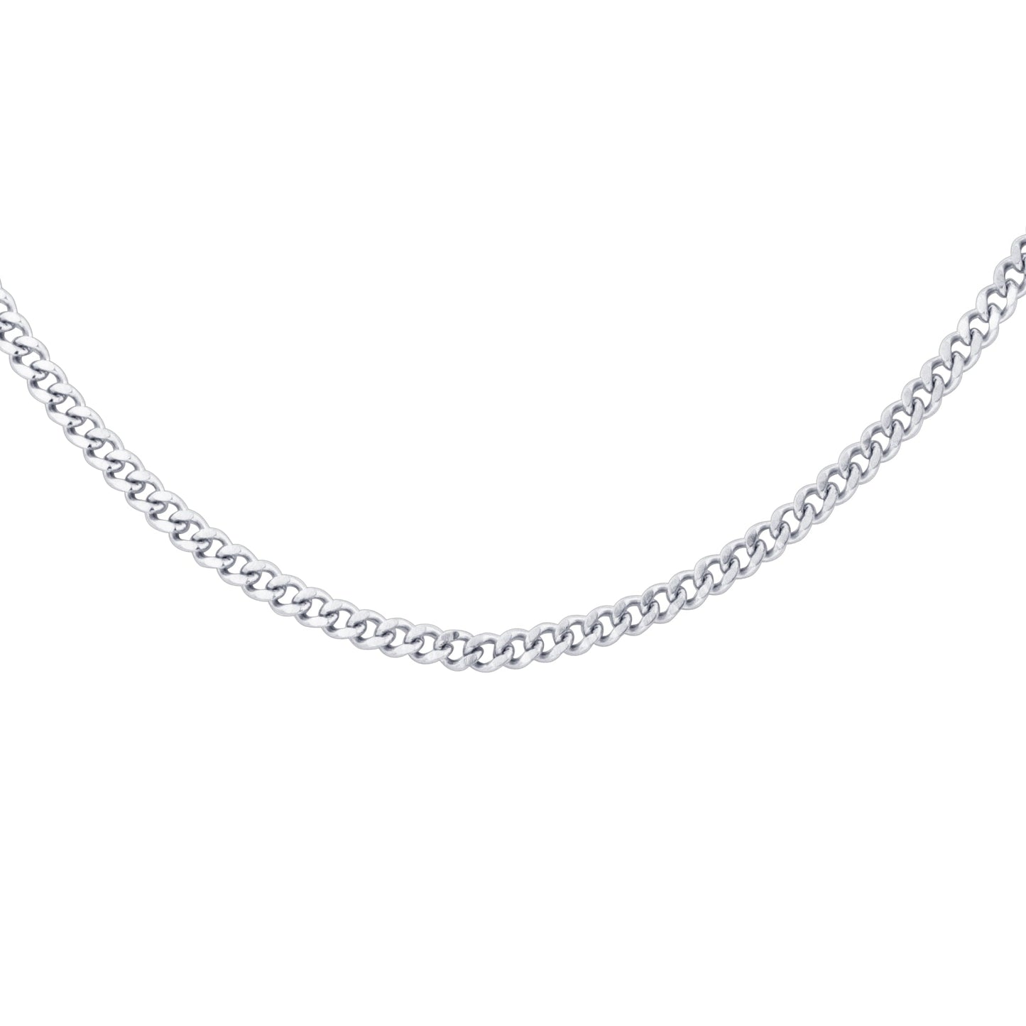 Stainless Steel 2.3mm Curb Cuban Chain Necklace
