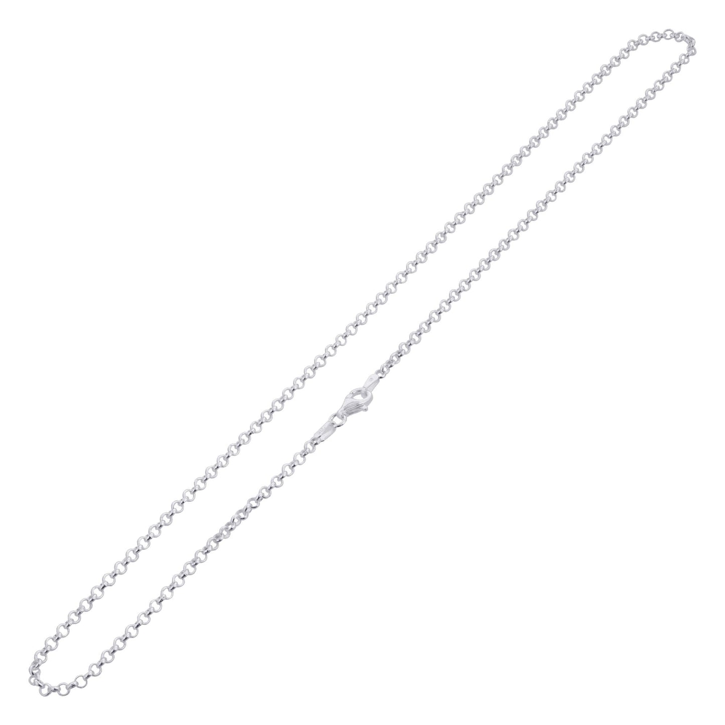 925 Sterling Silver Rolo Chain Necklace with Lobster Clasp - Gem Avenue