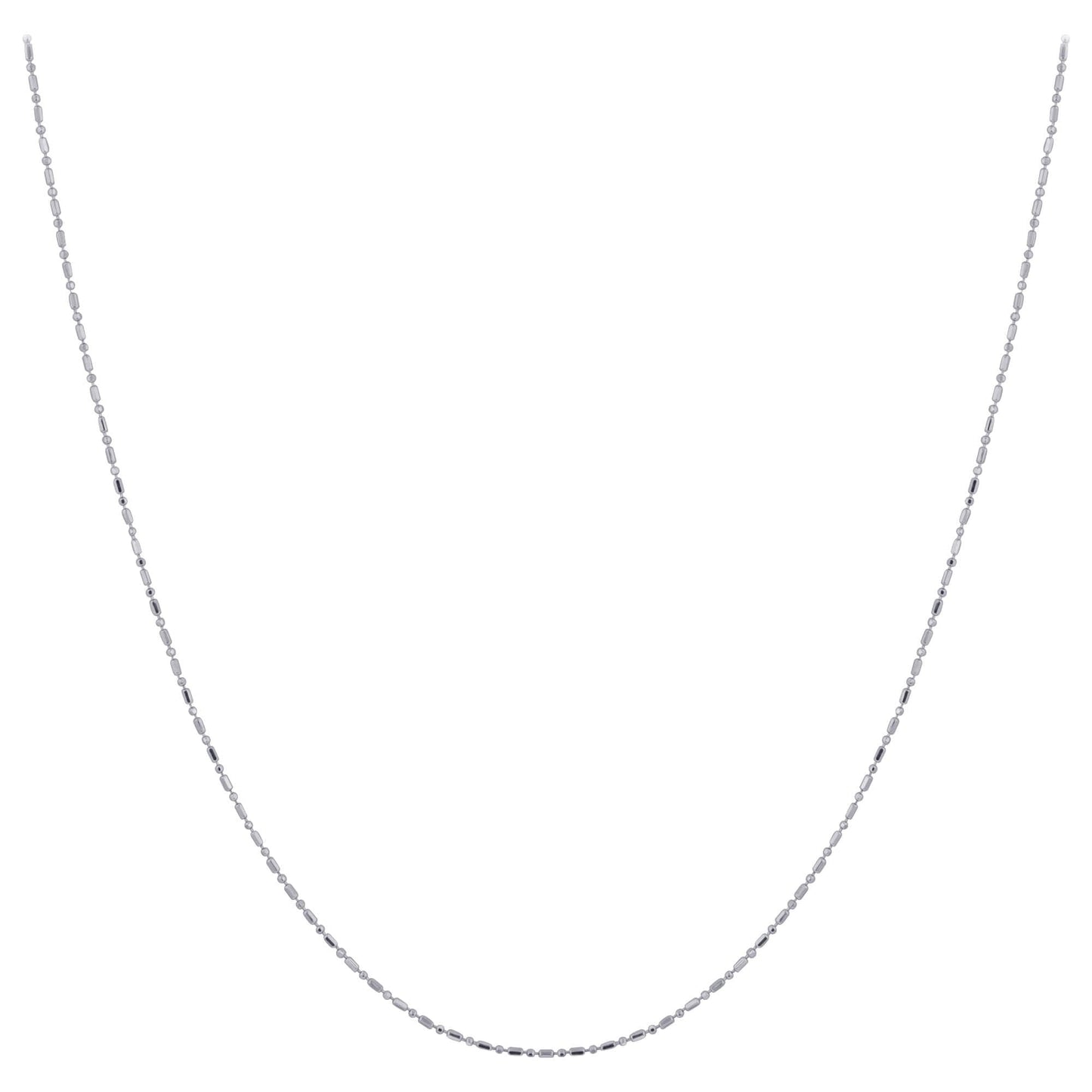 925 Sterling Silver Rhodium Plated Chain Necklace with Clasp - Gem Avenue