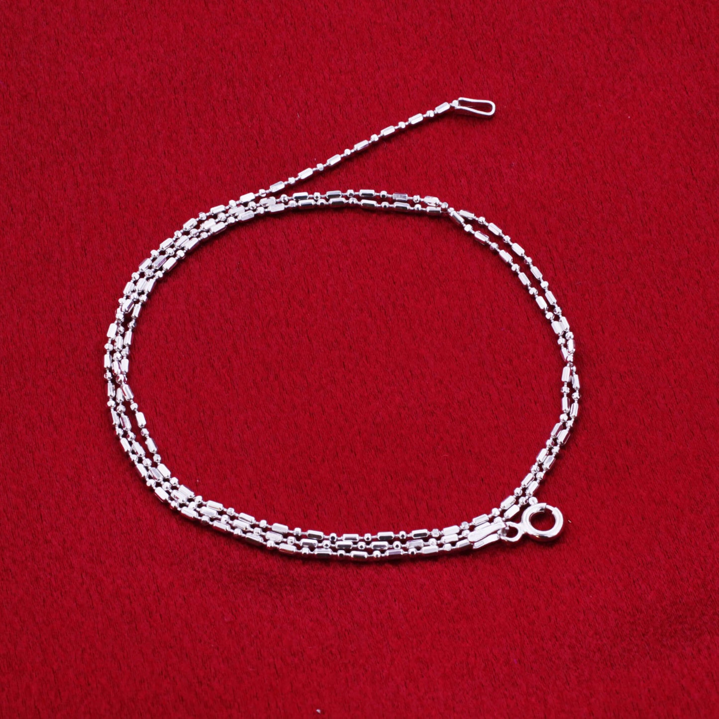 925 Sterling Silver Rhodium Plated Chain Necklace with Clasp - Gem Avenue
