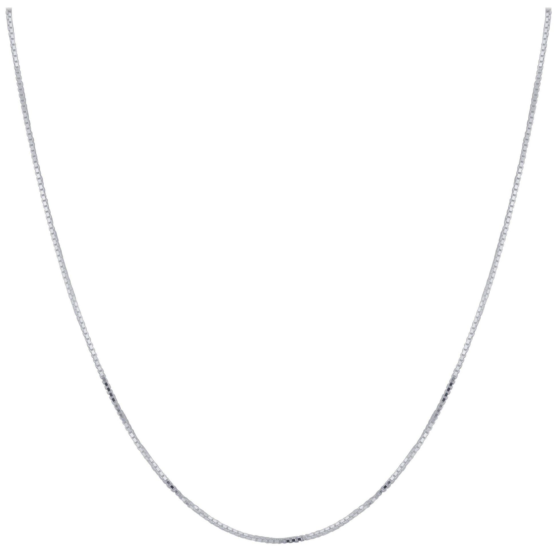 925 Sterling Silver Box Chain Necklace with Lobster Clasp - Gem Avenue Wholesalesilver