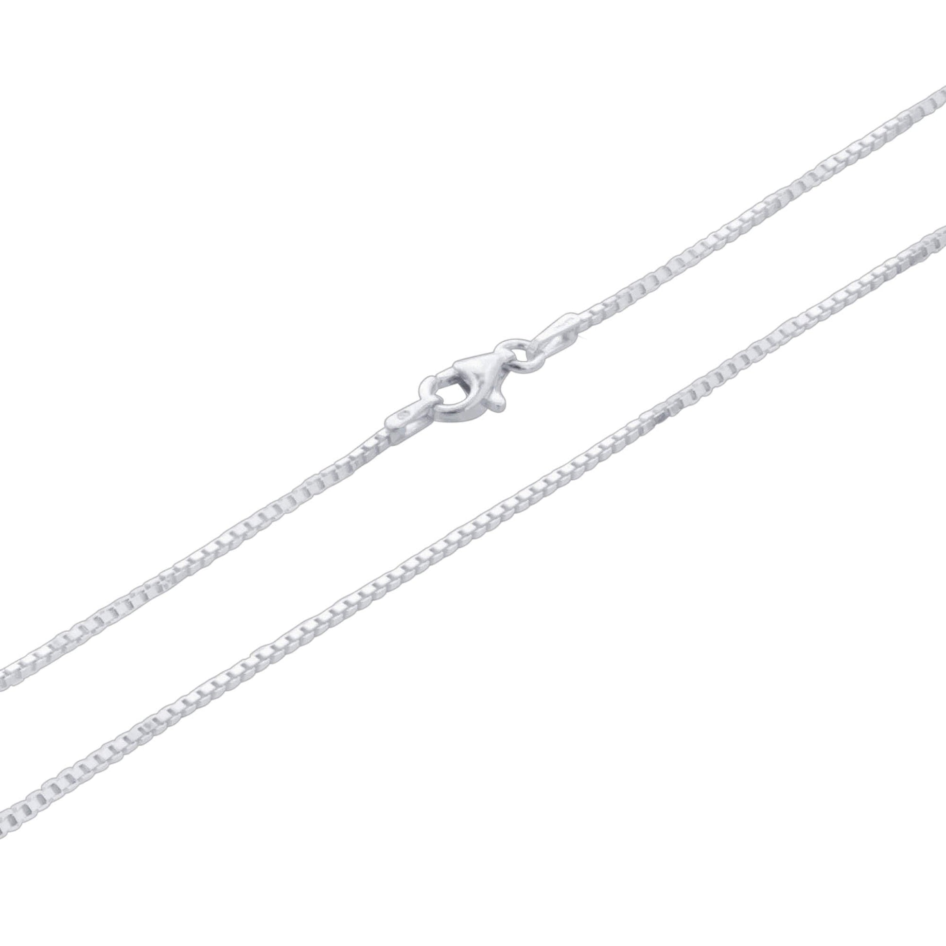 925 Sterling Silver Box Chain Necklace with Lobster Clasp - Gem Avenue