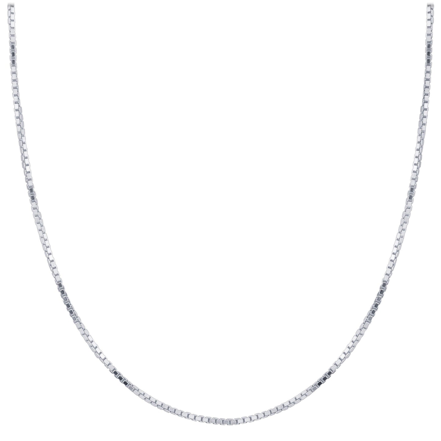 925 Sterling Silver Box Chain Necklace with Lobster Clasp - Gem Avenue