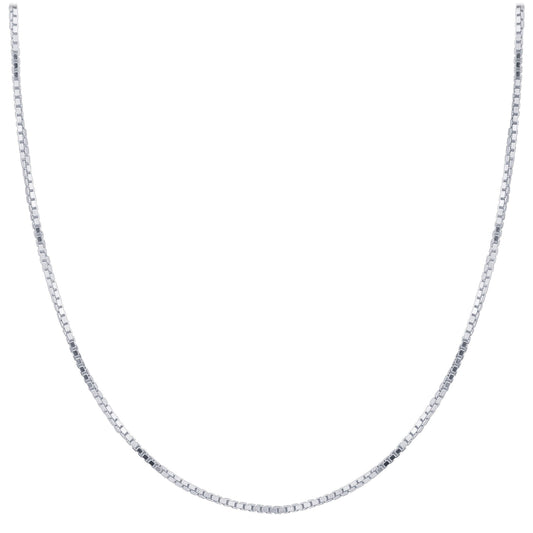 925 Sterling Silver Box Chain Necklace with Lobster Clasp - Gem Avenue