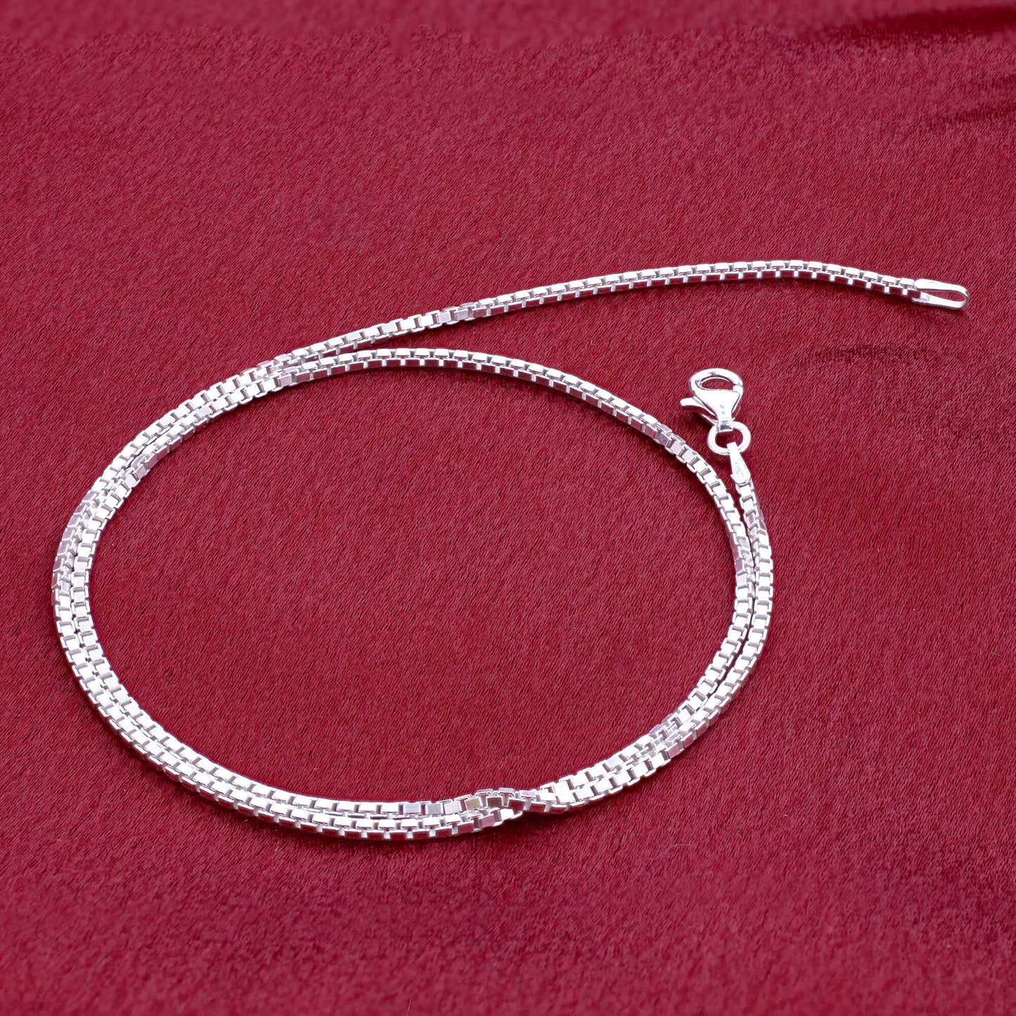 925 Sterling Silver Box Chain Necklace with Lobster Clasp - Gem Avenue