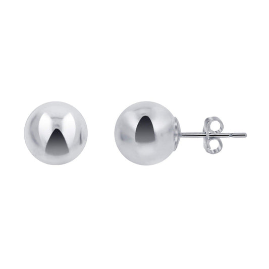 925 Sterling Silver Ball Post Back Stud Earrings - Gem Avenue