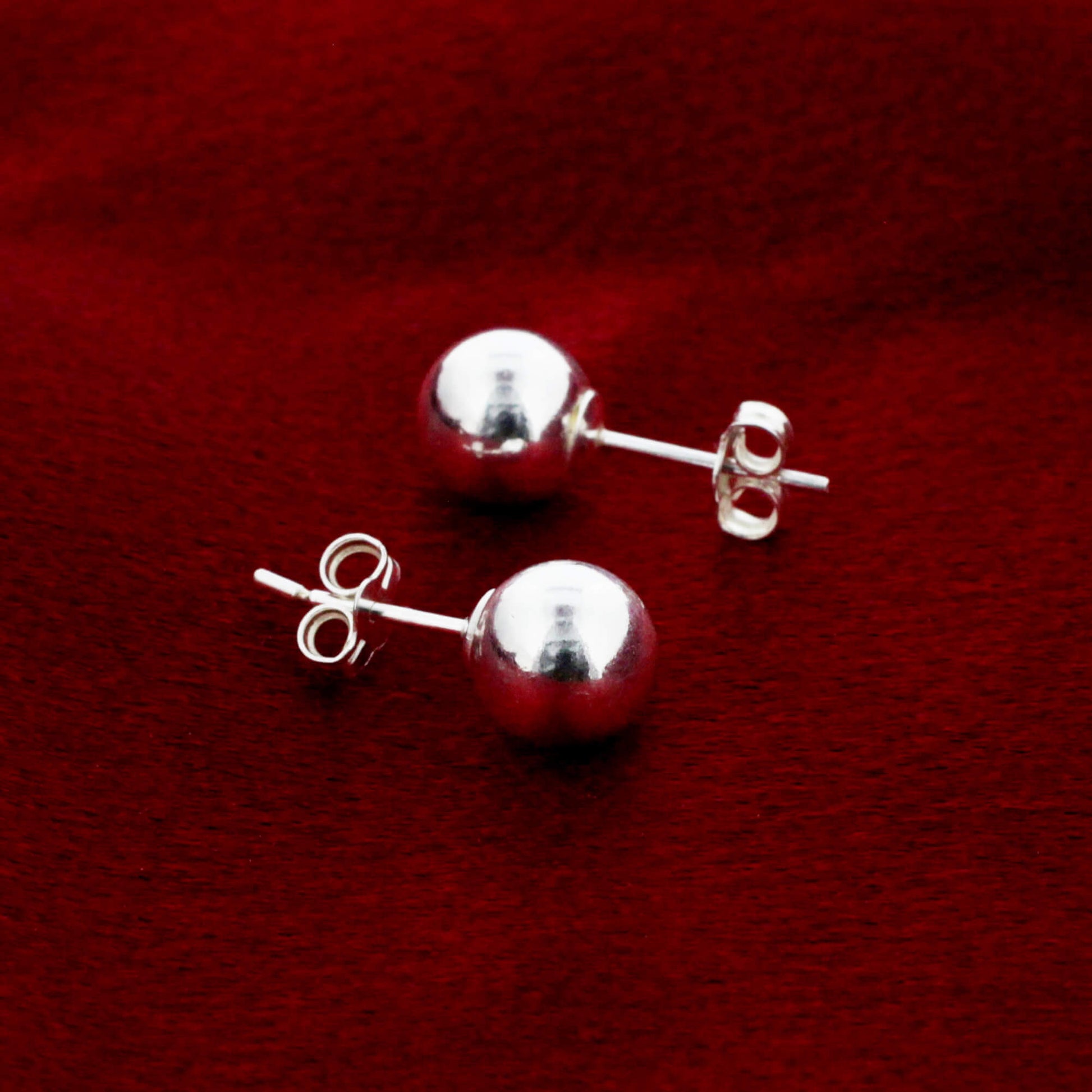 925 Sterling Silver Ball Post back Stud Earrings - Gem Avenue