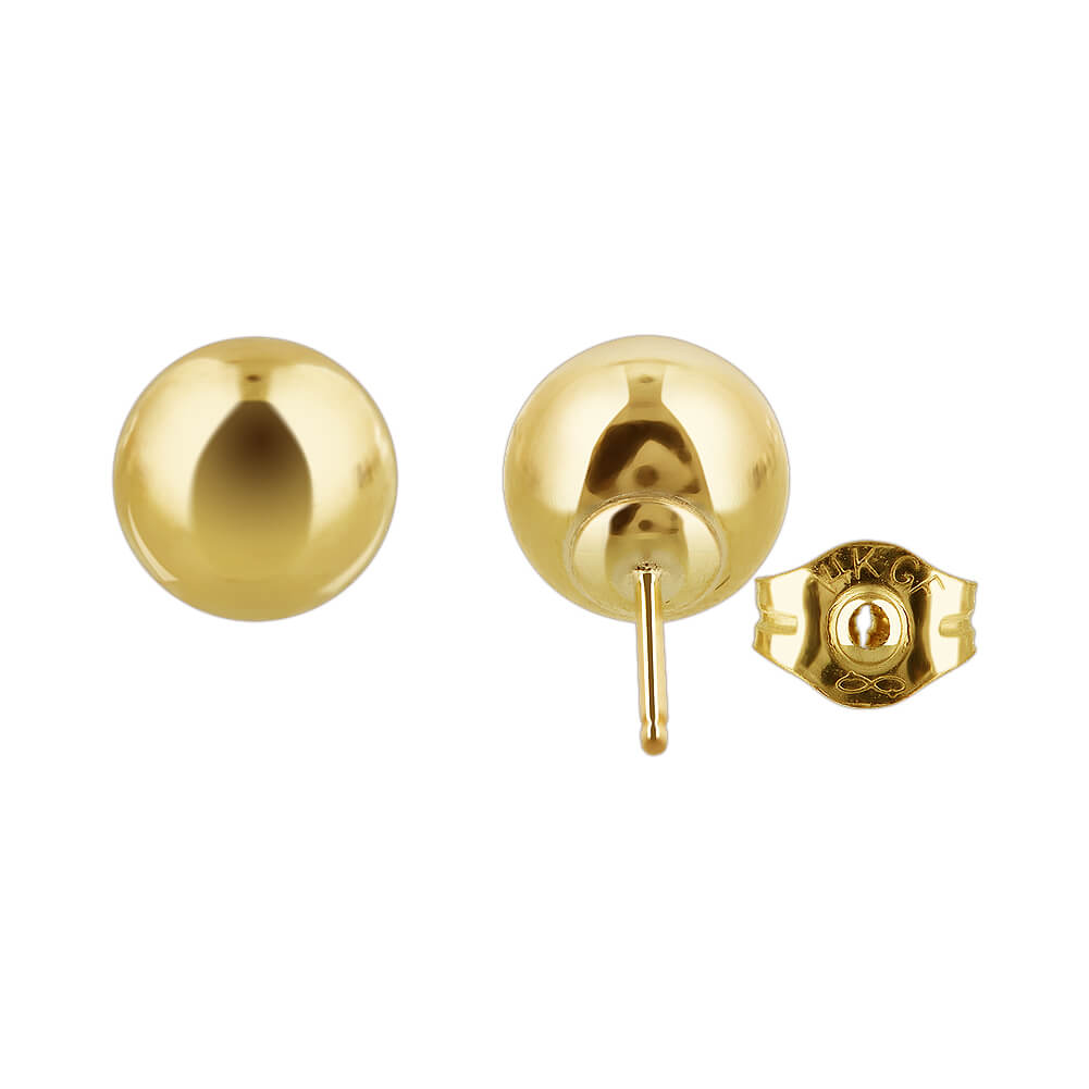 14k Gold filled Ball Post Back Stud Earrings - Gem Avenue