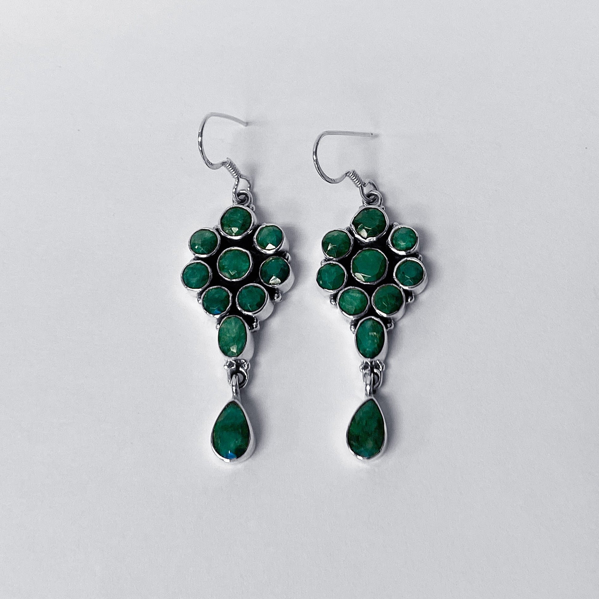 Green Amethyst Gemstone Bali Design 925 Silver Drop Earrings for Women -  Gem Avenue Wholesale Silver