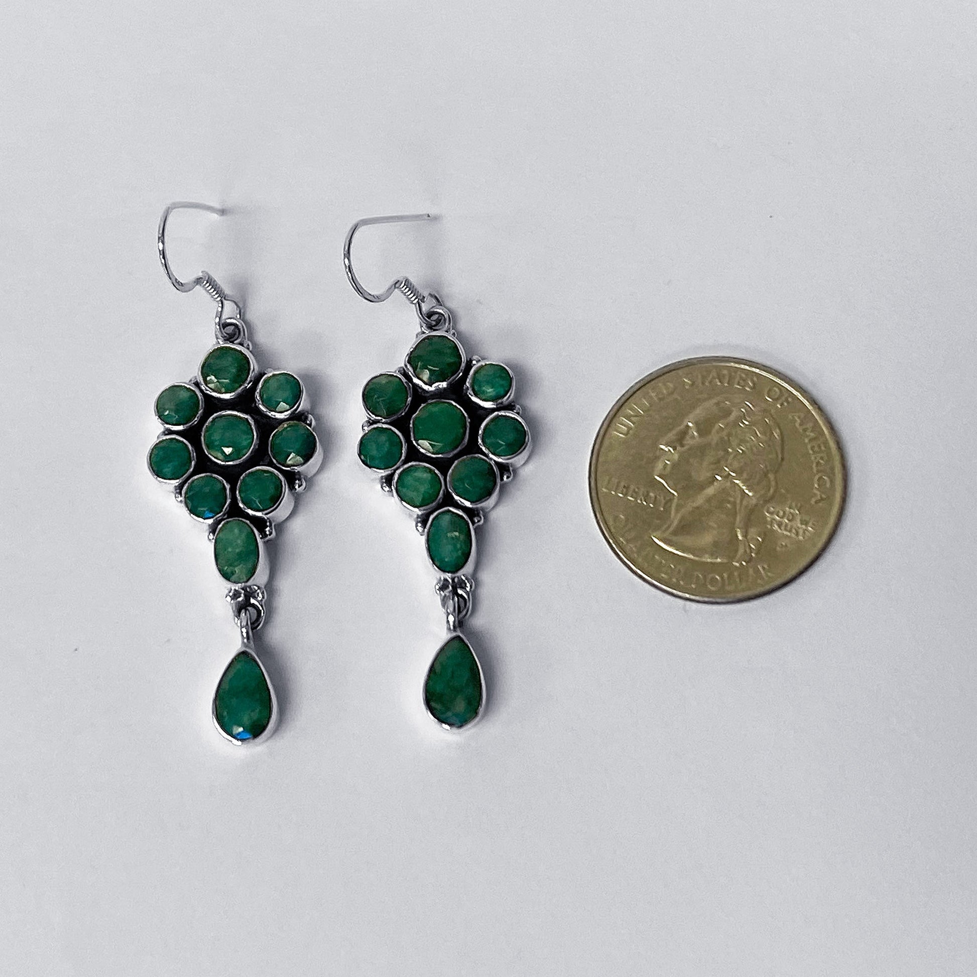 Green Amethyst Gemstone Bali Design 925 Silver Drop Earrings for Women -  Gem Avenue Wholesale Silver