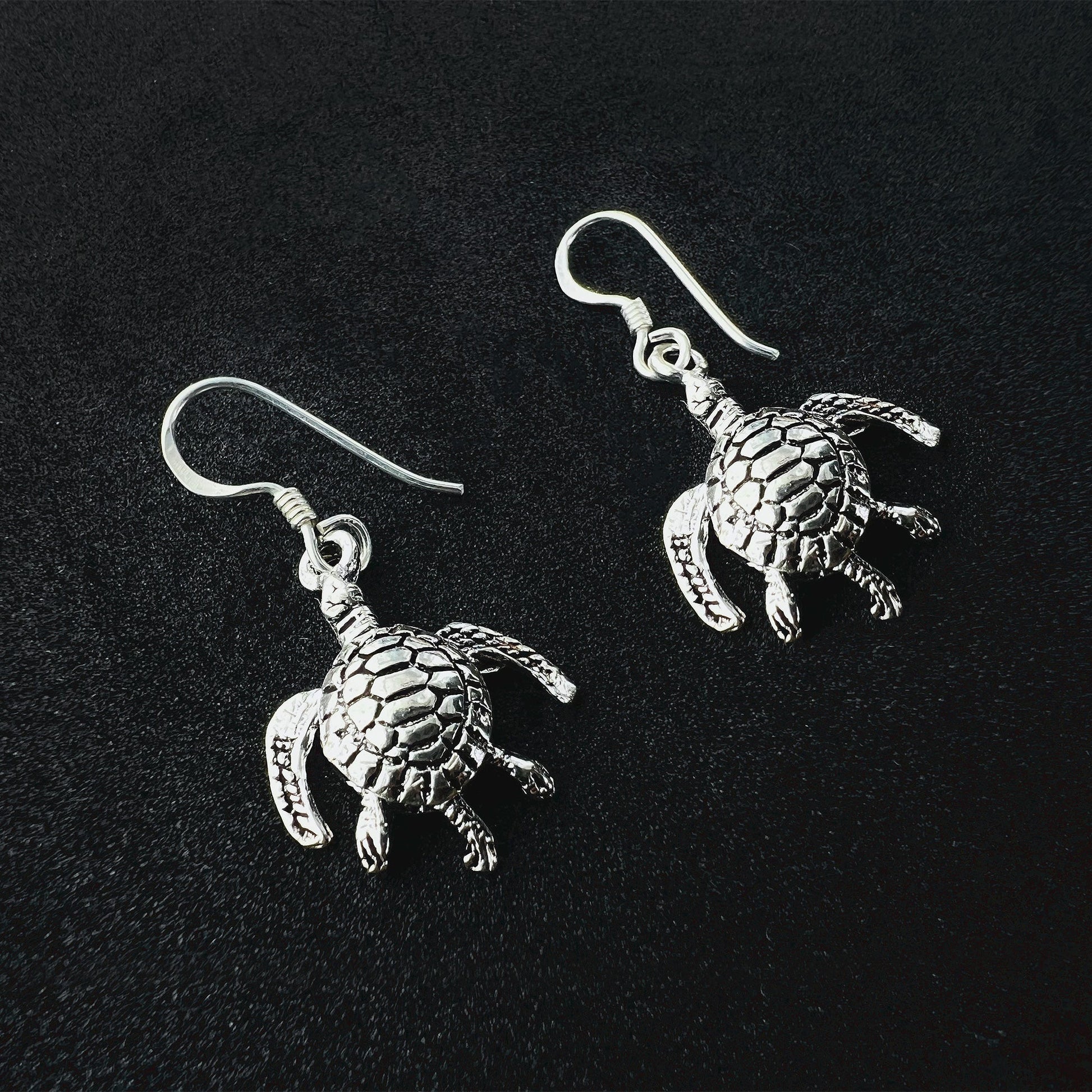 Moving Sea Turtle 925 Sterling Silver Hook Dangle Earrings for Women - Gem Avenue - Gem Avenue