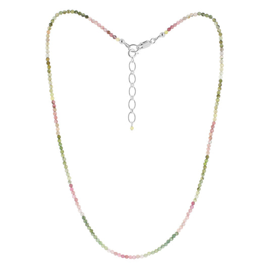 925 Sterling Silver Multi Tourmaline Gemstone Necklace for Women - Gem Avenue