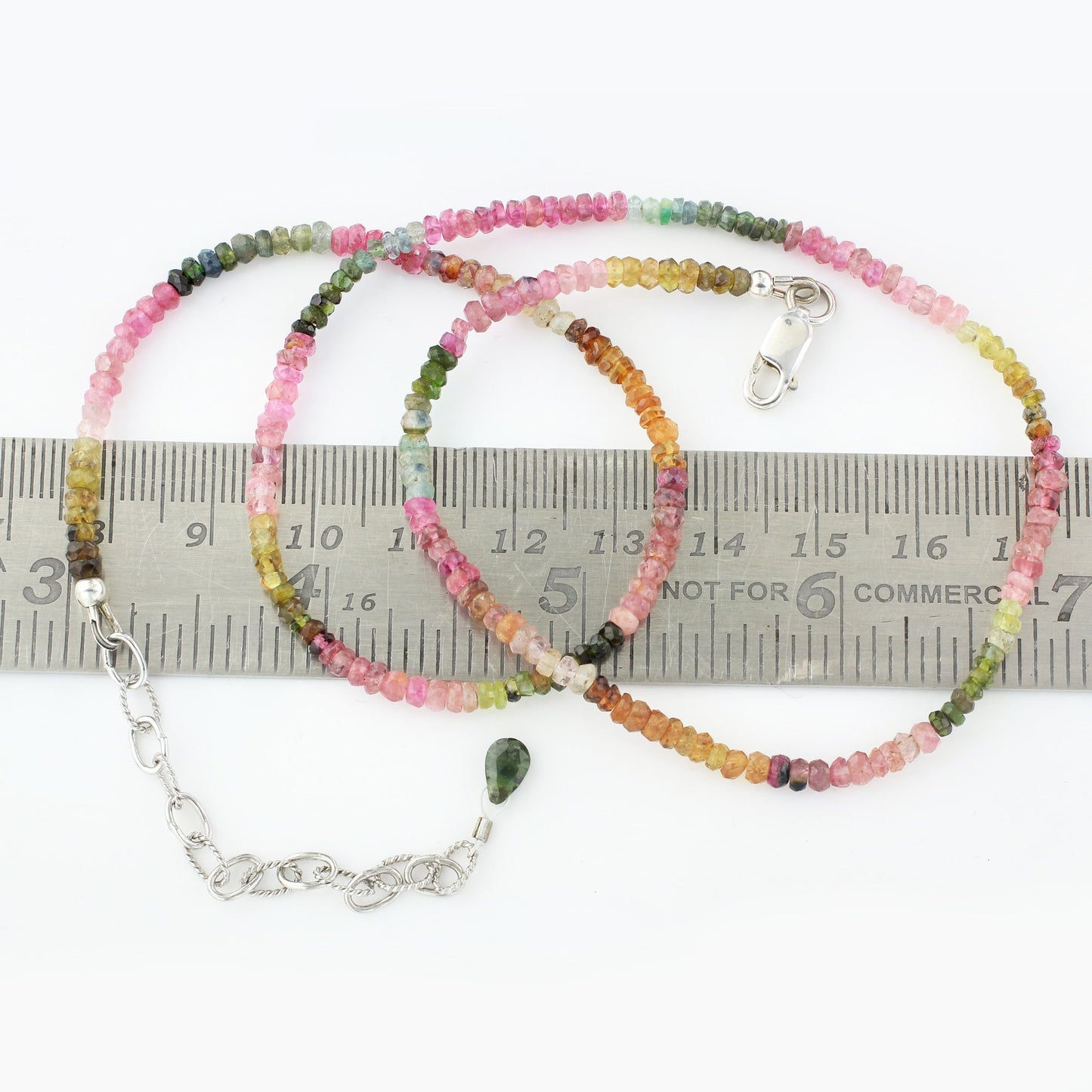 925 Sterling Silver Multi Tourmaline Gemstone Necklace for Women - Gem Avenue