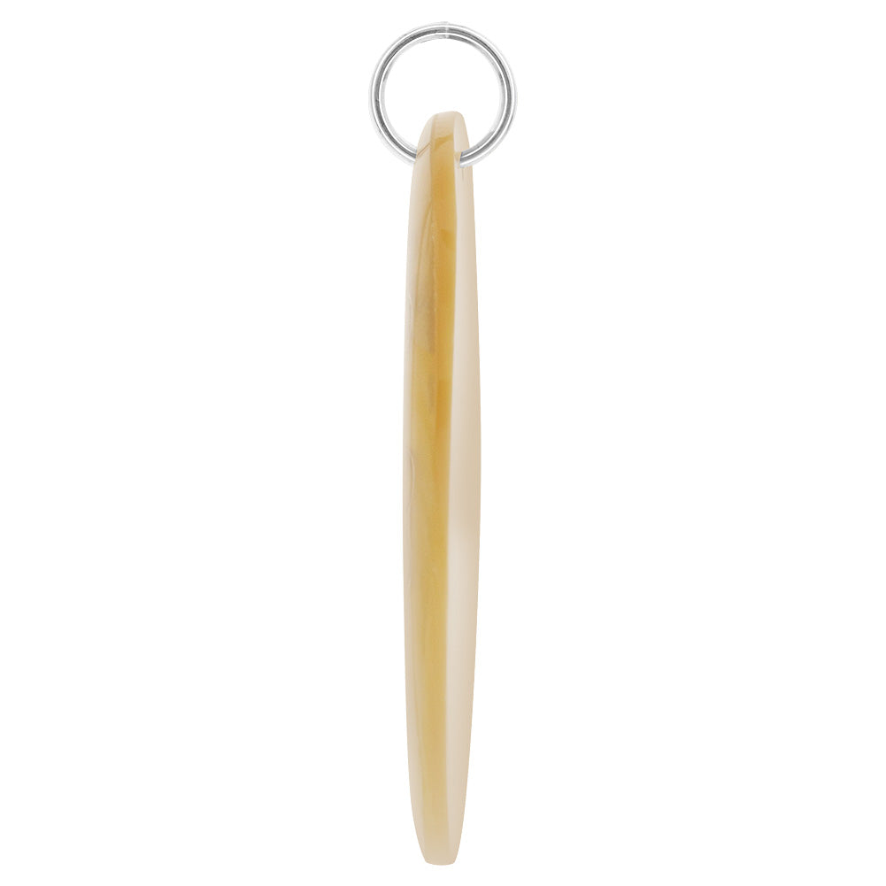 Mother of Pearl with Engraved on Gold Tone Sterling Silver Pendant - Gem Avenue
