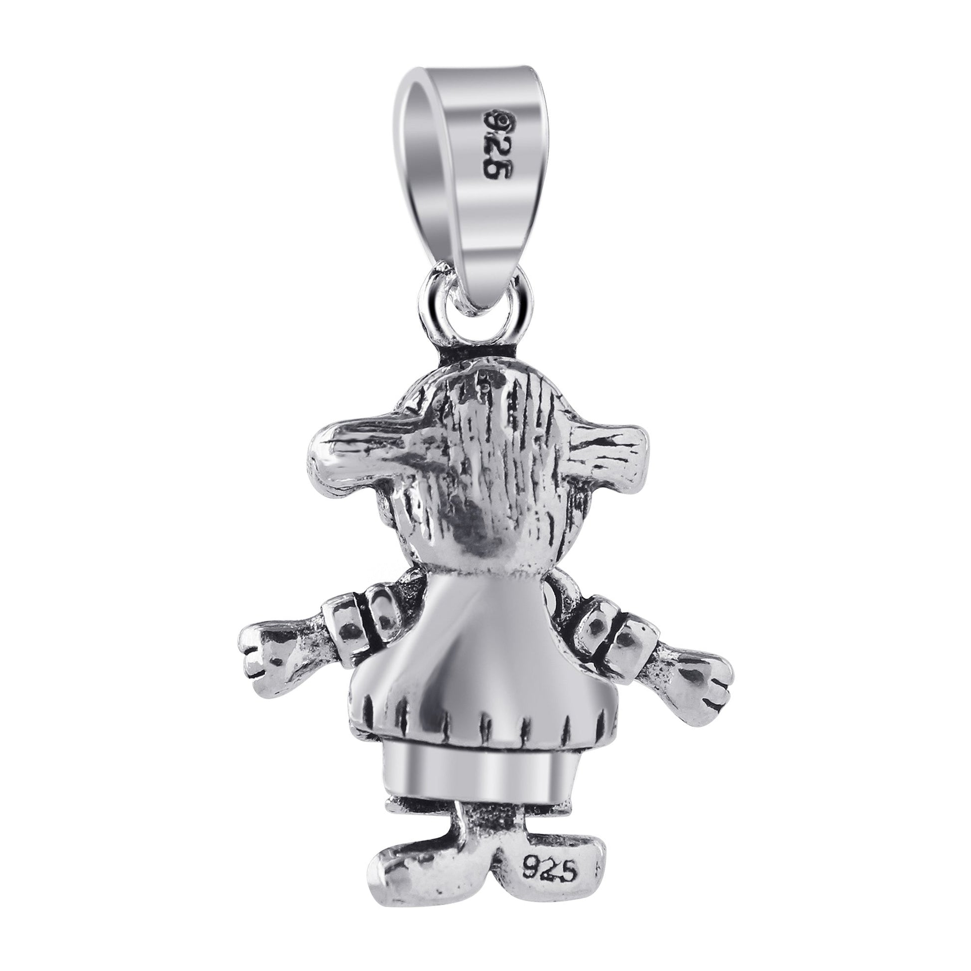 925 Sterling Silver Girl Pendant girl friend - Gem Avenue