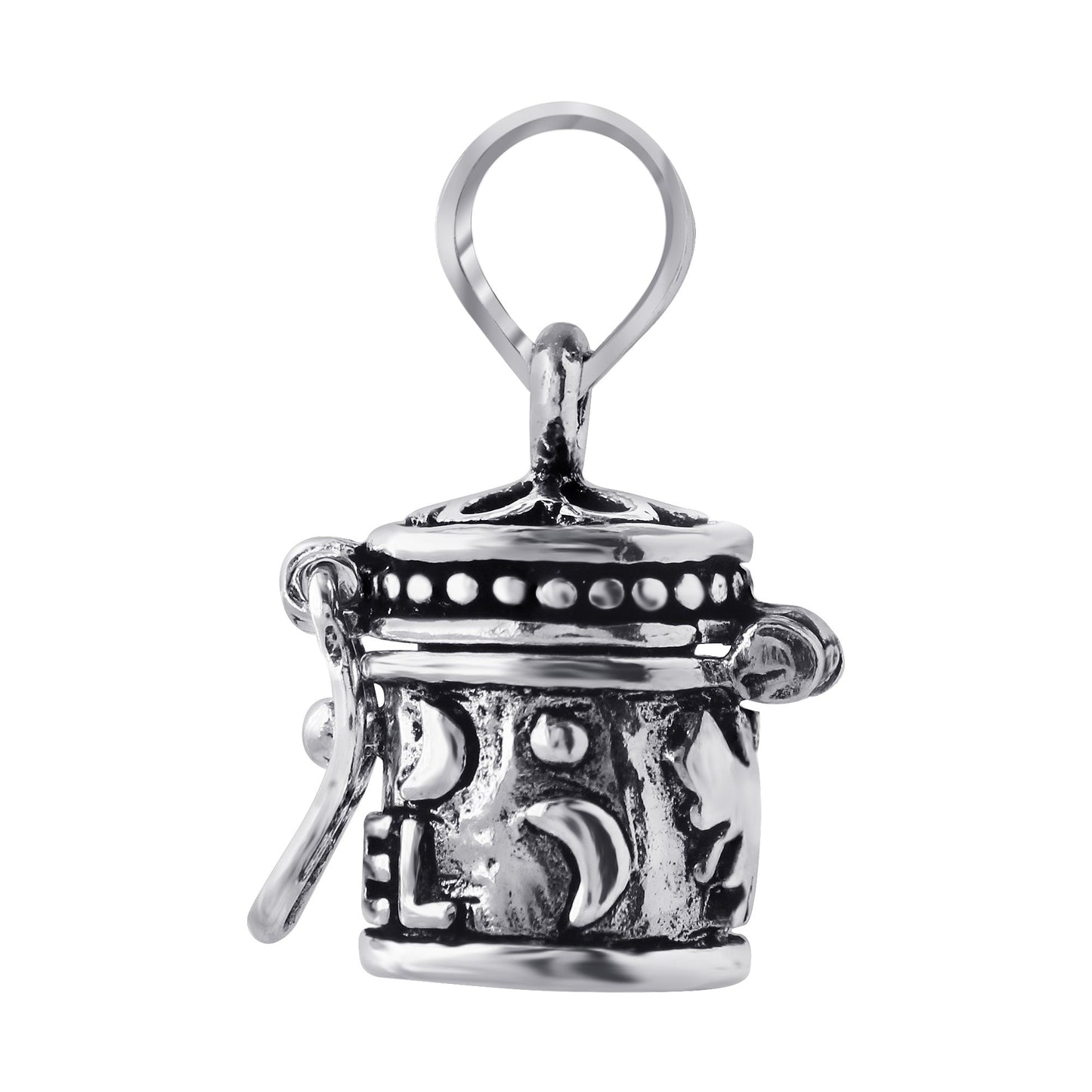 925 Sterling Silver Prayer Box Pendant - Gem Avenue