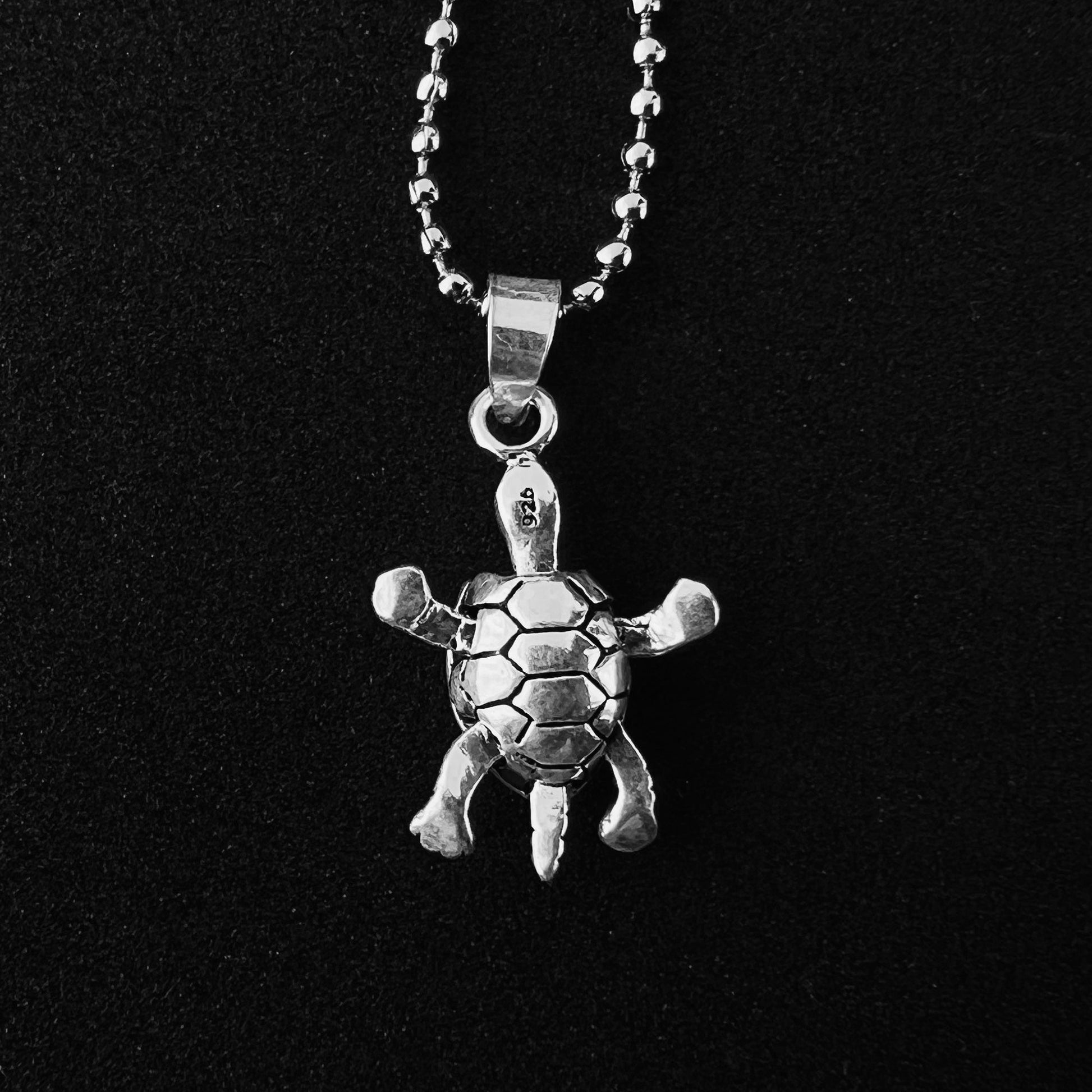 925 Sterling Silver Sea Turtle Pendant Animal - Gem Avenue