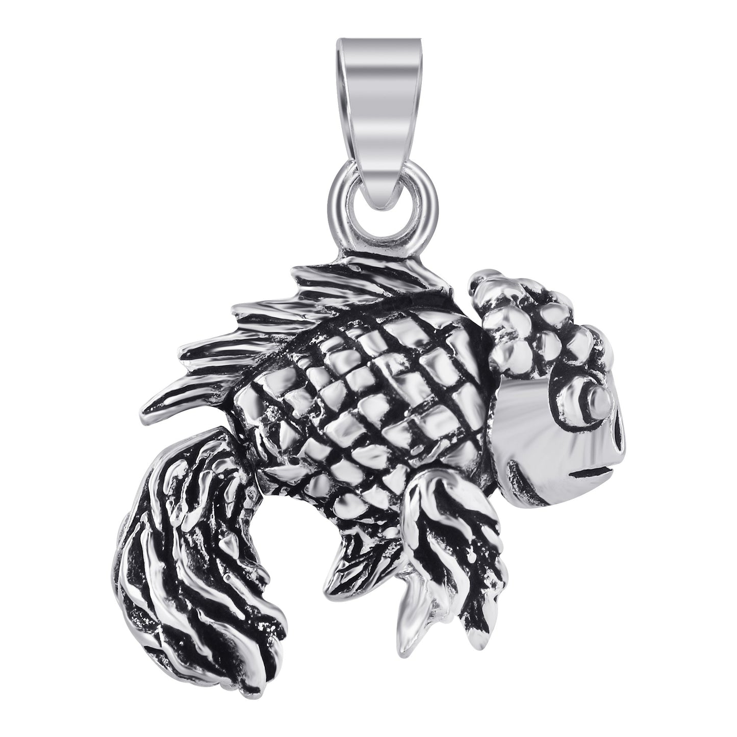 925 Sterling Silver Fish Pendant - Gem Avenue