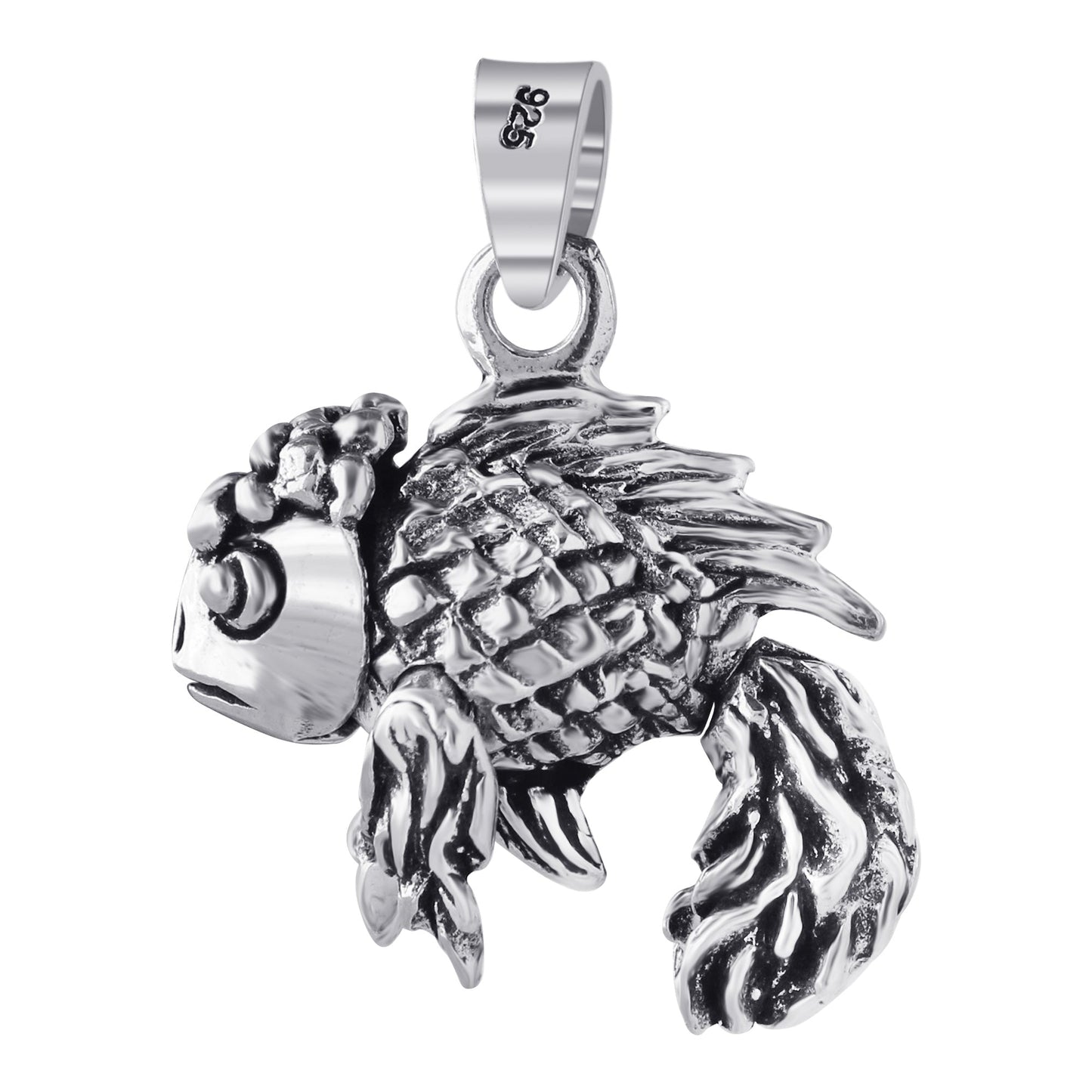 925 Sterling Silver Fish Pendant - Gem Avenue