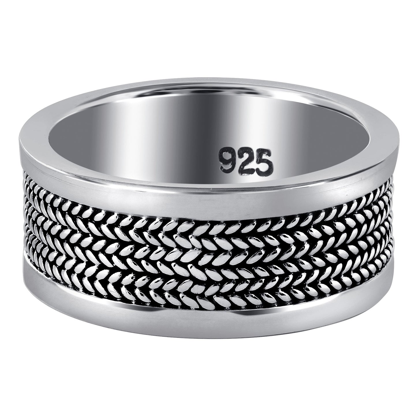 925 Sterling Silver Handmade Bali Rope Band Ring - Gem Avenue