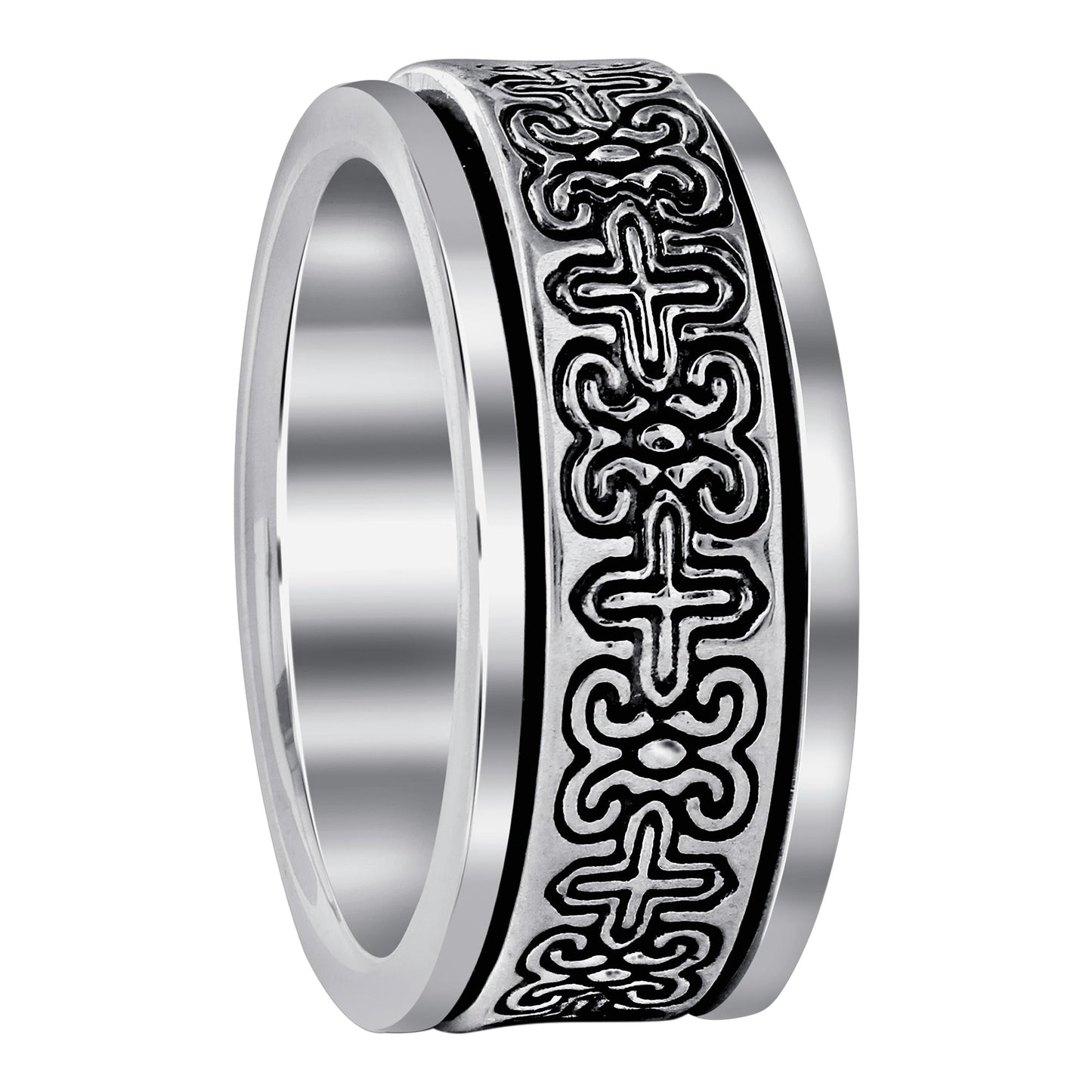 Handmade Celtic 925 Sterling Silver Band Ring - Gem Avenue