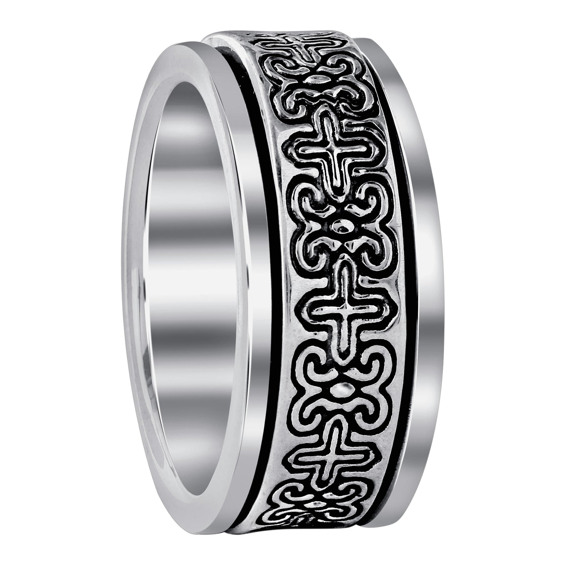 Handmade Celtic 925 Sterling Silver Band Ring - Gem Avenue