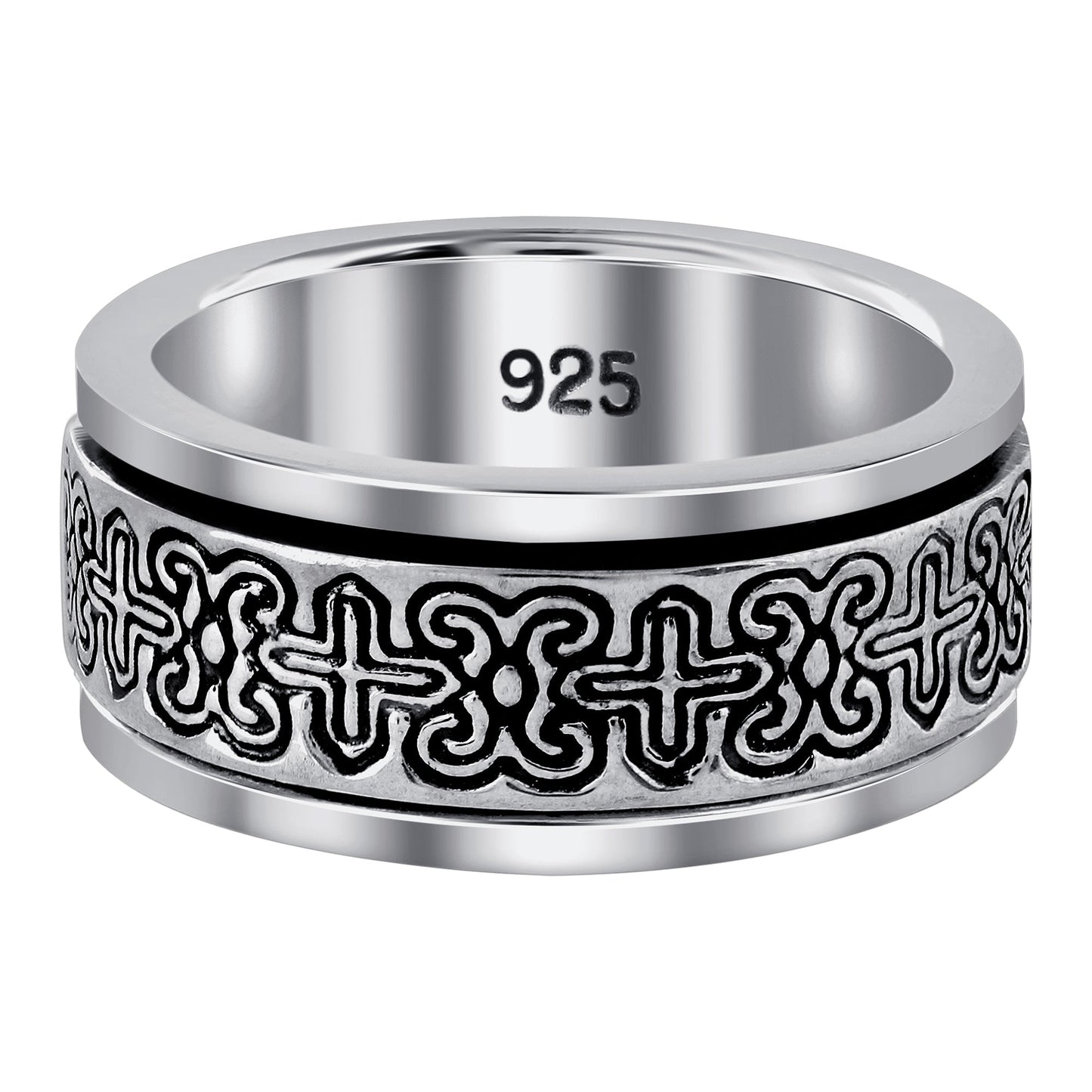 Handmade Celtic 925 Sterling Silver Band Ring - Gem Avenue