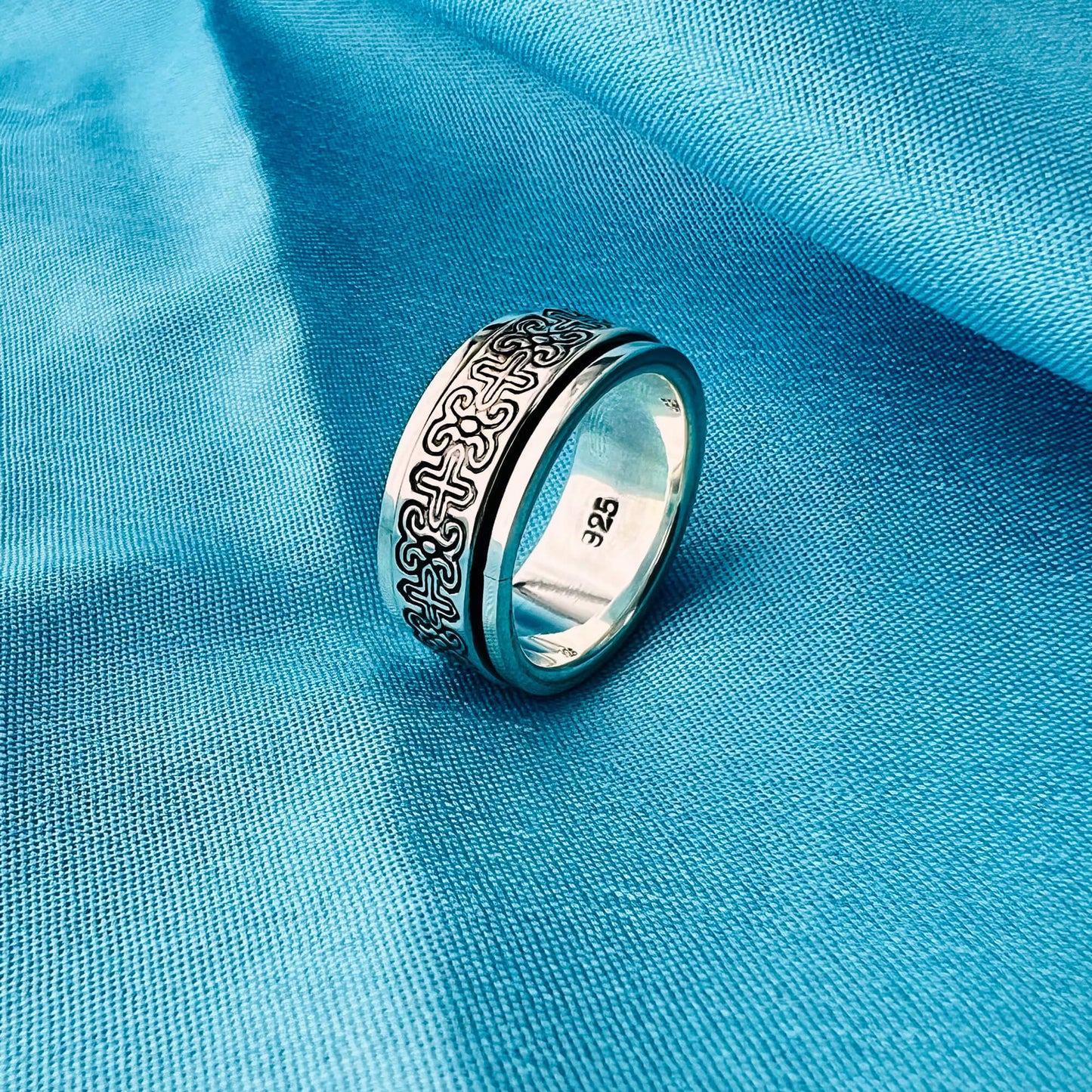 Handmade Celtic 925 Sterling Silver Band Ring - Gem Avenue