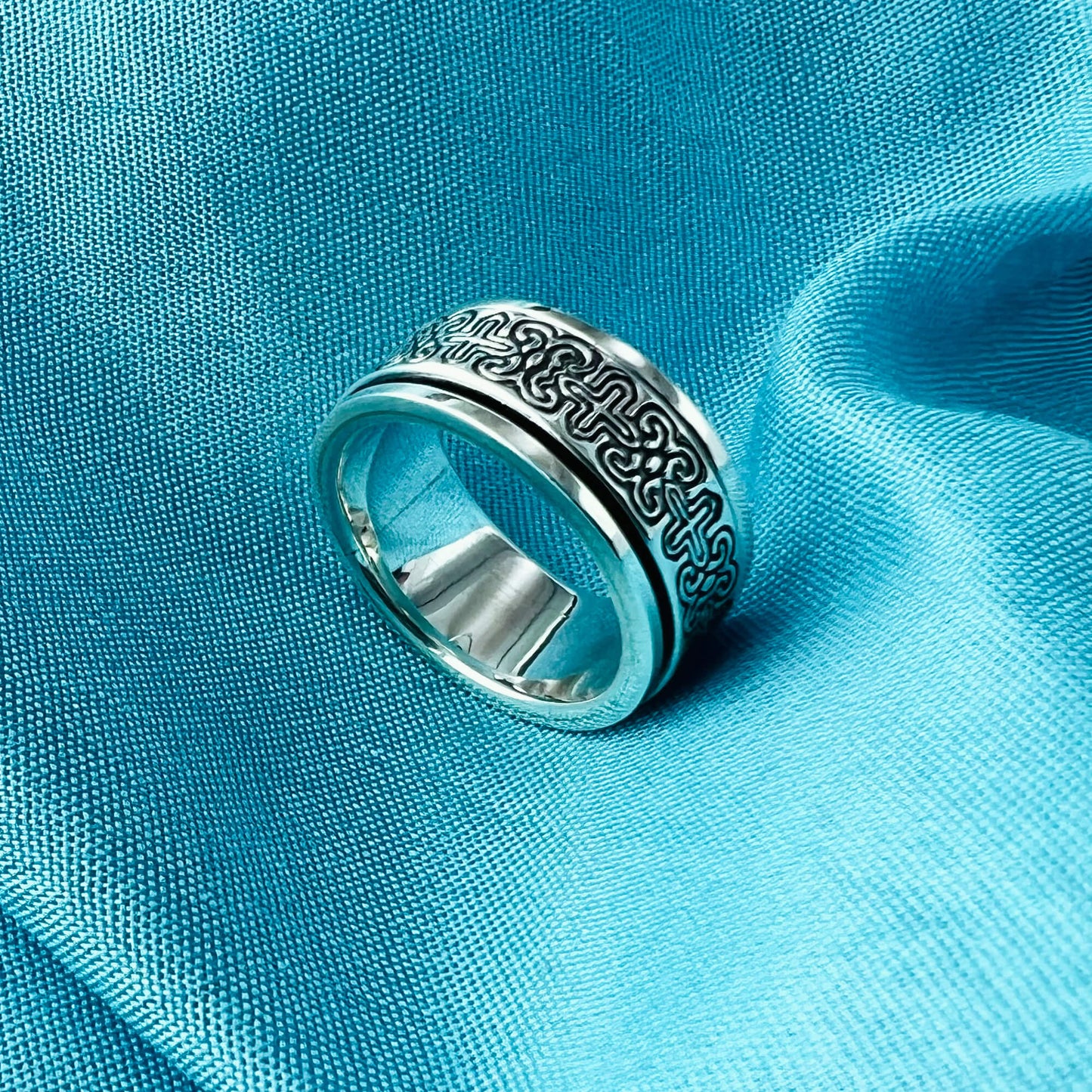 Handmade Celtic 925 Sterling Silver Band Ring - Gem Avenue