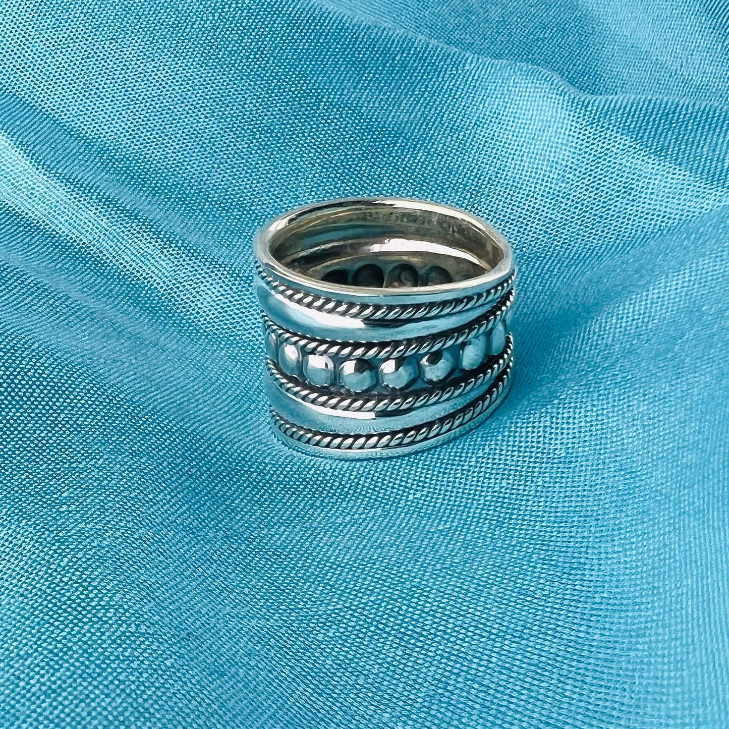 Chunky Bali Style Boho 925 Sterling Silver Ring - Gem Avenue