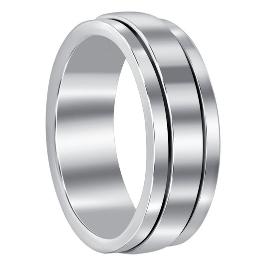 925 Sterling Silver Spinner Ring Polished Fidget Band for Handmade Silver Thumb Ring for Women