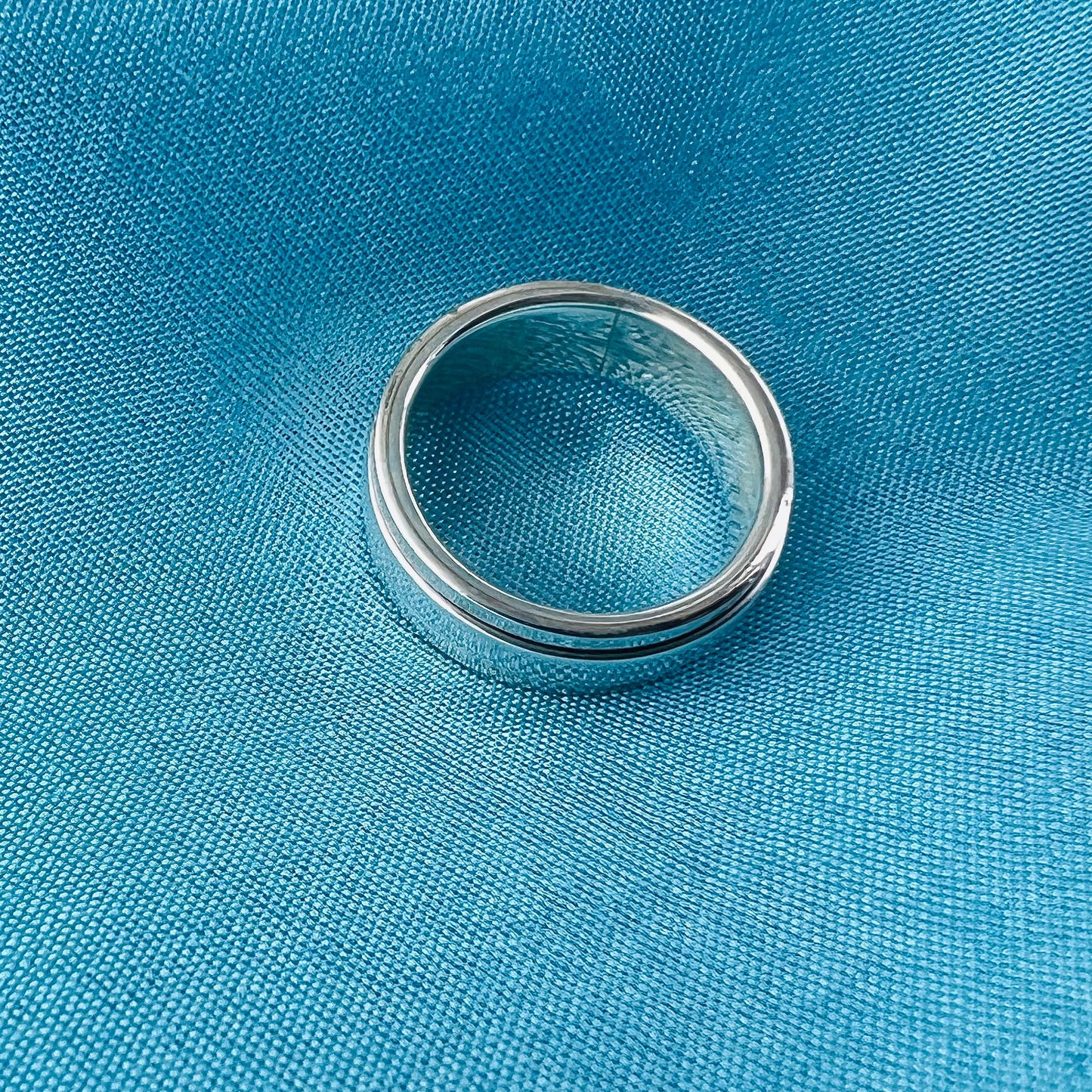 925 Sterling Silver Spinner Polished Band Fidget Ring