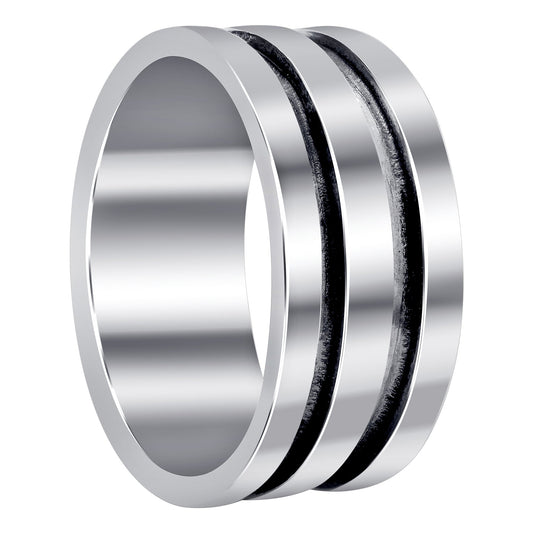 Unisex 925 Sterling Silver Band Ring - Gem Avenue