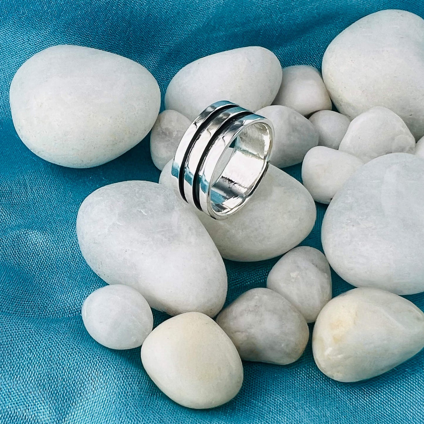 Unisex 925 Sterling Silver Band Ring - Gem Avenue