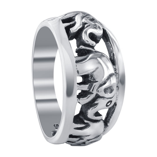 Tribal Elephant 925 Sterling Silver Ring - Gem Avenue
