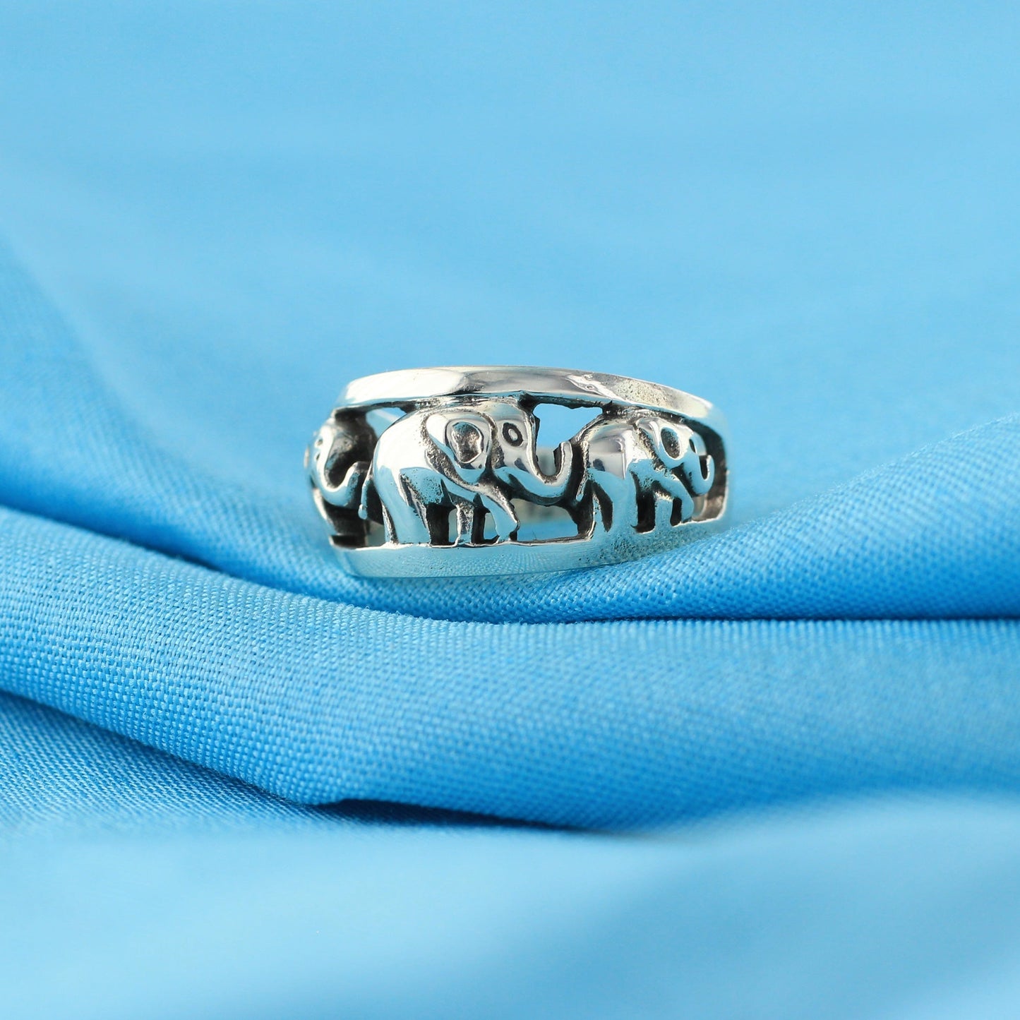 Tribal Elephant 925 Sterling Silver Ring - Gem Avenue