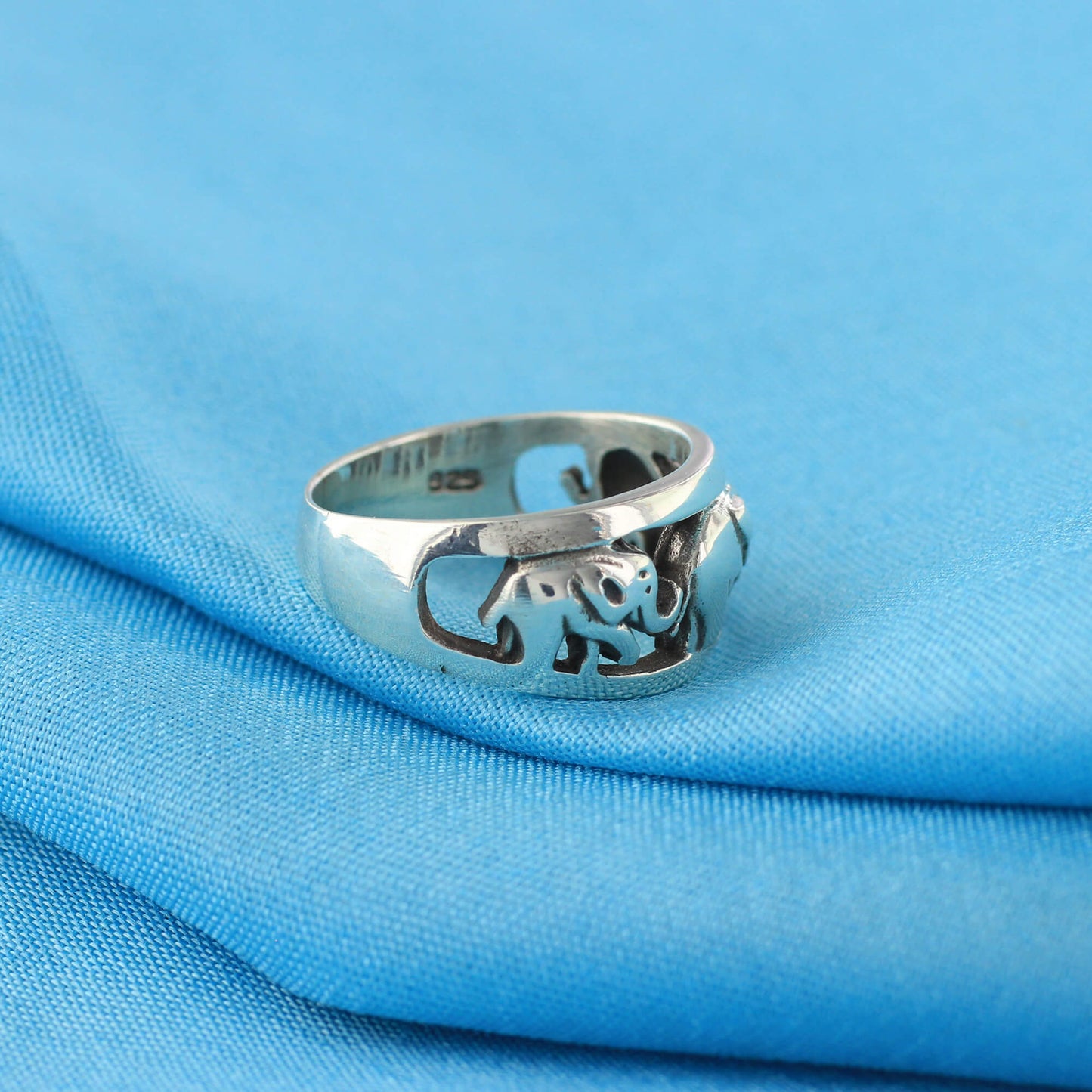 Tribal Elephant 925 Sterling Silver Ring - Gem Avenue