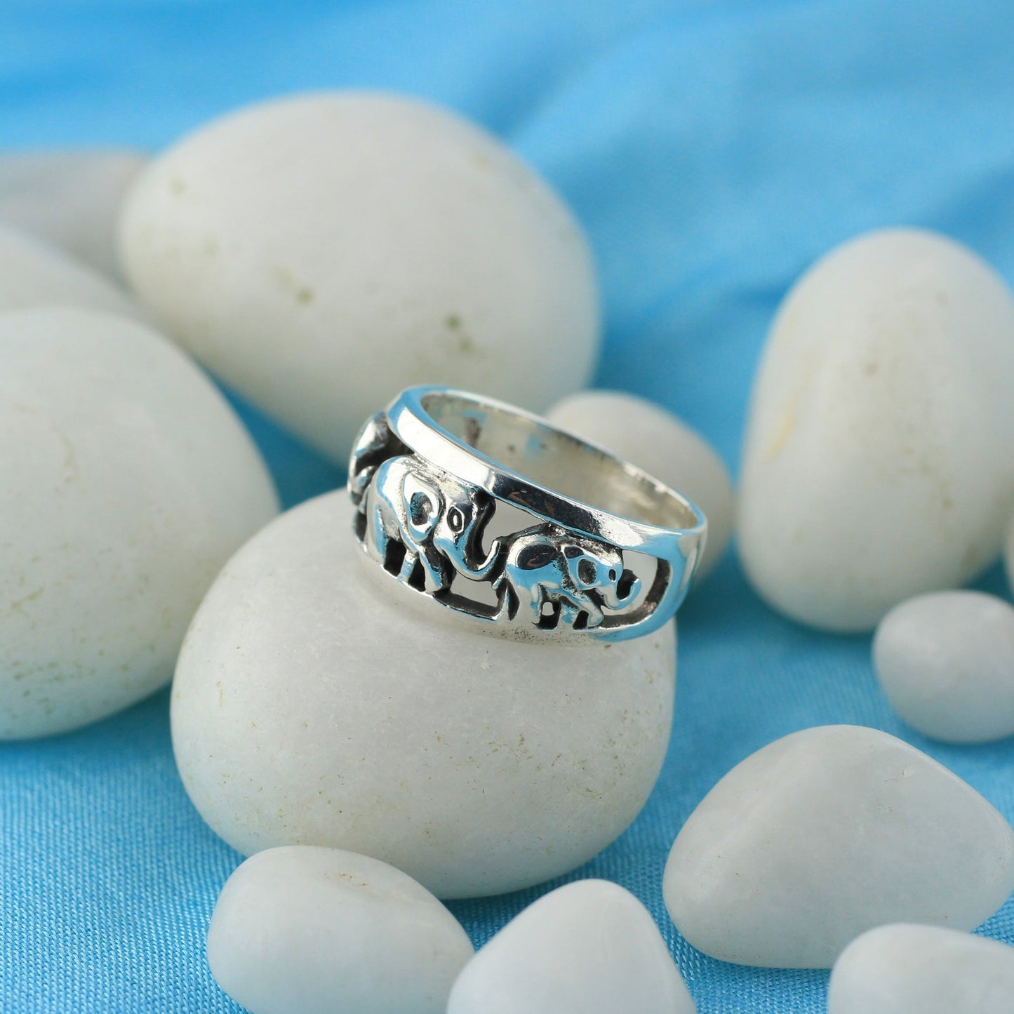 Tribal Elephant 925 Sterling Silver Ring - Gem Avenue