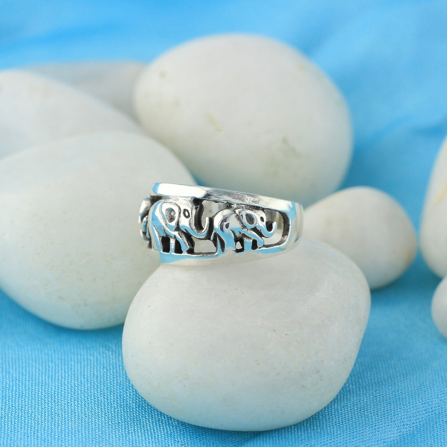Tribal Elephant 925 Sterling Silver Ring - Gem Avenue