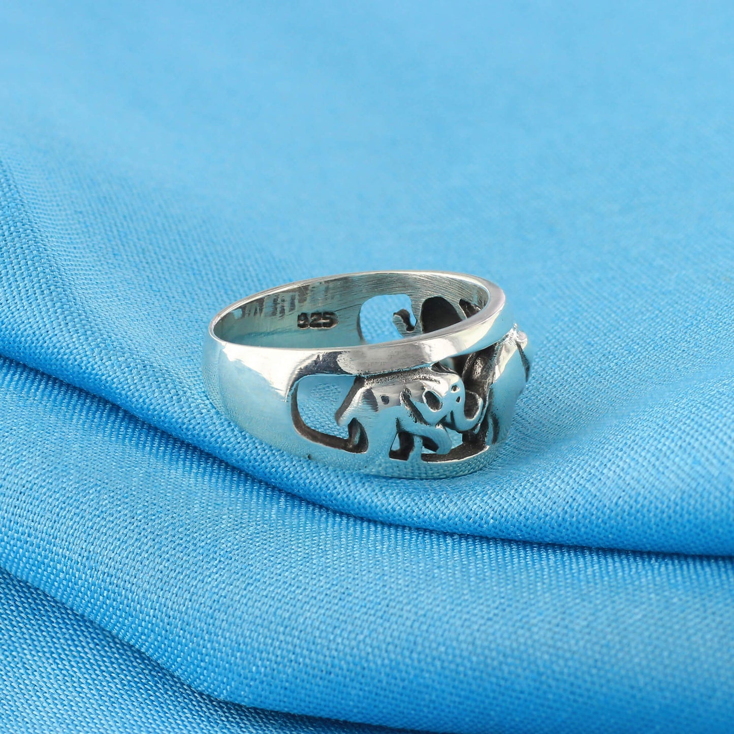 Tribal Elephant 925 Sterling Silver Ring - Gem Avenue