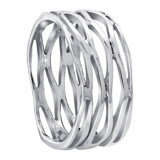 Braide Wave Wrap 925 Sterling Silver Ring - Gem Avenue