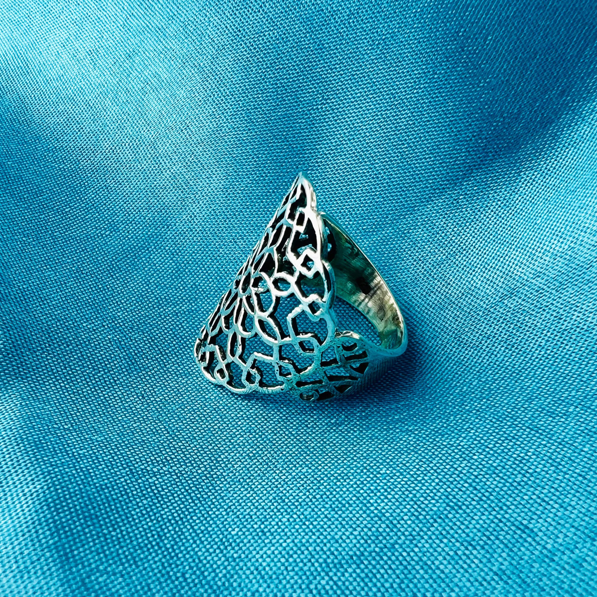 Floral Filigree 925 Sterling Silver Ring - Gem Avenue