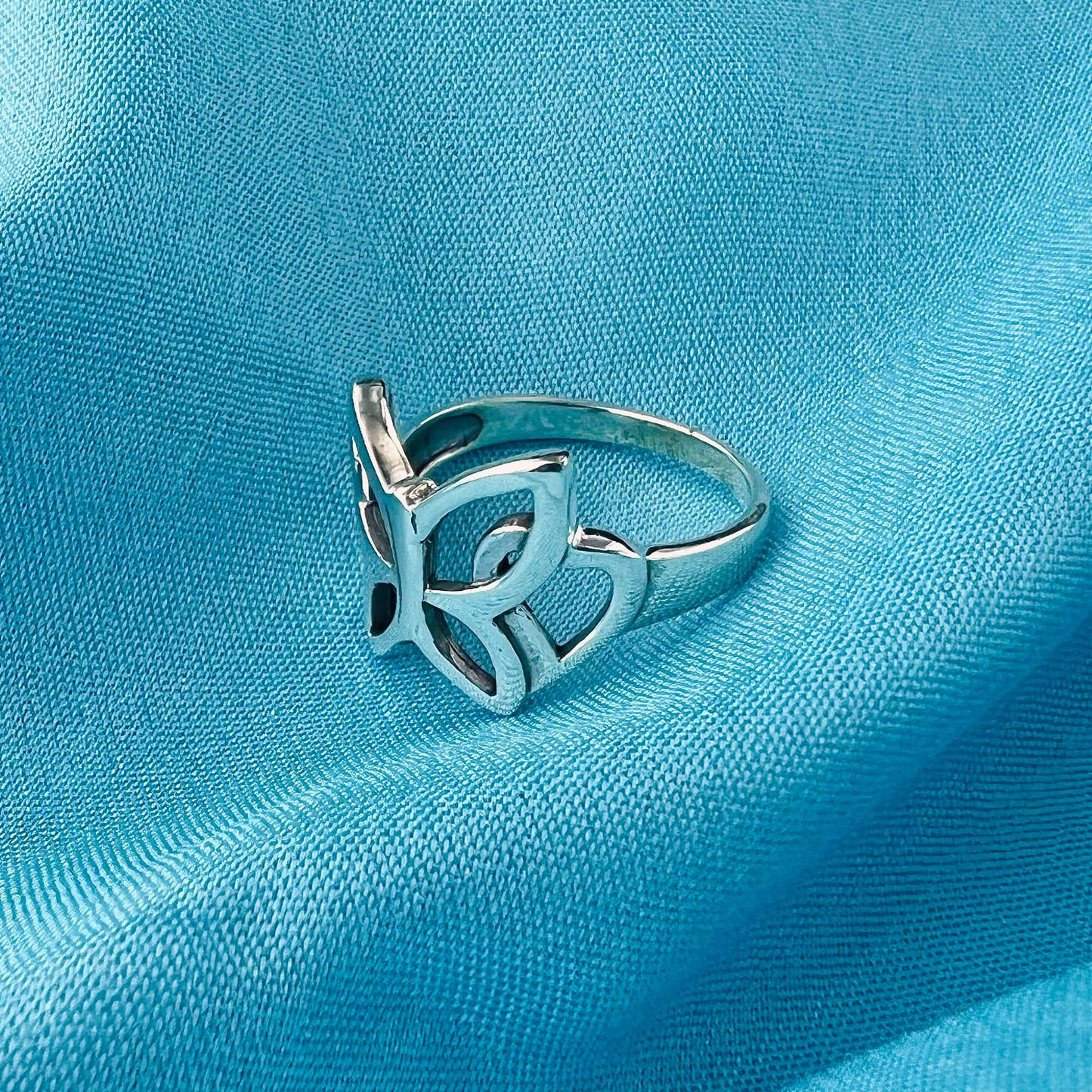 Butterfly Love Heart 925 Sterling Silver Ring - Gem Avenue