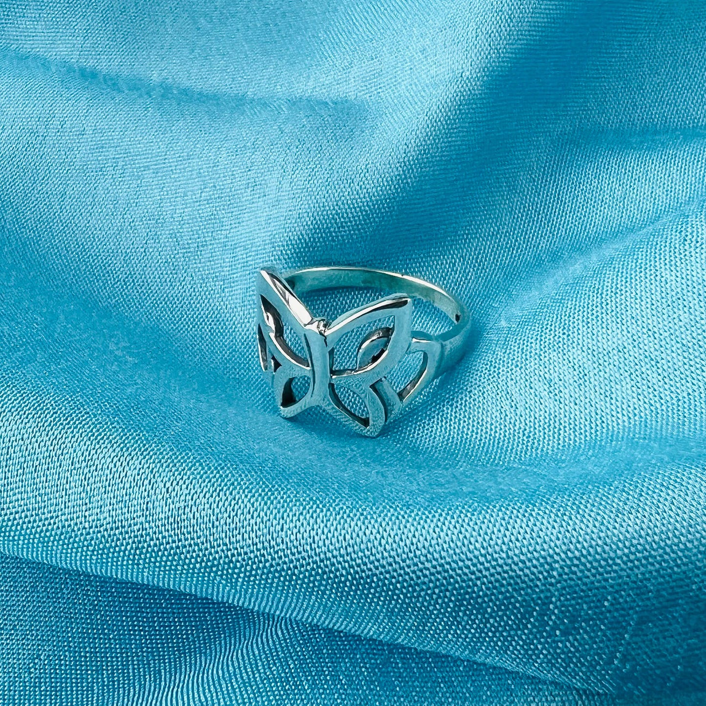 Butterfly Love Heart 925 Sterling Silver Ring - Gem Avenue