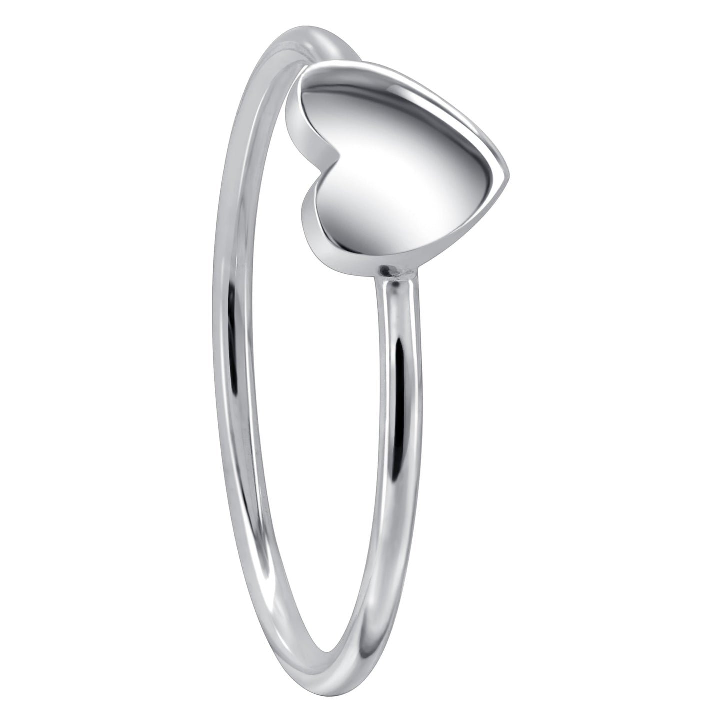 Love Heart 925 Sterling Silver Ring - Gem Avenue